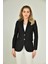 Kadın Düğme Detaylı Blazer Ceket 3