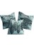 Karakalem Yaprak Çizimli Üçlü Yastık Kılıfı Seti 2