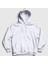 Unisex Beyaz Düz Baskısız Kapüşonlu Sweatshirt 1