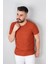 Extra Slimfit Sıfır Yaka Dokulu Erkek T-Shirt 1