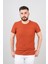 Extra Slimfit Sıfır Yaka Dokulu Erkek T-Shirt 2