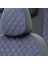 Jeep Renegade 2014-Sonrası Özel Üretim Koltuk Kılıfı Madrid Design Tay Tüyü Mavi - Siyah 5