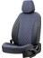 Nissan Almera 2001-2008 Özel Üretim Koltuk Kılıfı Madrid Design Tay Tüyü Mavi - Siyah 2