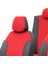Skoda Roomster 2007-2014 Özel Üretim Koltuk Kılıfı Madrid Design Tay Tüyü Kırmızı - Siyah 4