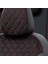 Volkswagen Caddy 2004-2011 Özel Üretim Koltuk Kılıfı Madrid Design Tay Tüyü Siyah - Kırmızı 5