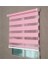 Asyhome Pembe Bambu Zebra Perde Etek Dilimli 1