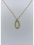925 Ayar Gümüş Gold Oval Kolye 1