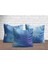 Mavi Bulut Temalı Üçlü Yastık Kılıfı Seti 1
