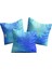 Mavi Bulut Temalı Üçlü Yastık Kılıfı Seti 2