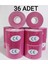 Bia Tape Kinesio 5 cm x 5 M - Pembe Rengi Sporcu Bandı 36'lı (Pakette 36 Adet) 1