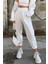Beyaz Paça Lastikli Oversize Kadın Eşofman MG324 1