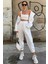 Beyaz Paça Lastikli Oversize Kadın Eşofman MG324 3