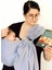 Halka Sling - Babysling - Diomond - Bebek Taşıyıcı - Pamuk - Taşıma Şalı – Mavi 2