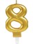 Altın Sarısı Renk 8 Rakamlı Numaralı Parti Mumu 1