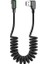 Ca-7300 L Tipi Lightning Spiralli Hızlı Data-Şarj Kablosu 1.8M-Siyah 1
