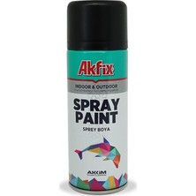 Akfix Akrilik Sprey Boya 400ML Mat Siyah