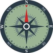 Sticker Atölyesi Outdoor Adventure Camping Pusula Sticker - 22100