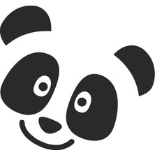 Sticker Atölyesi Arabadan Bakan Panda Sticker - 15031