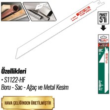 Bay-Tec 5 Adet Tilki Kuyruğu Kılıç Testere Bıçağı Metal 150 mm