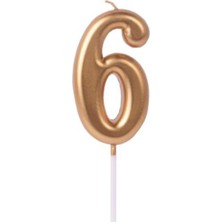 Orca Süs Gold Rakam Mum 6
