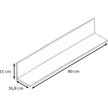 Mozide White Duvar Rafı