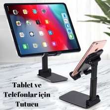 Mi7a Masaüstü Katlanabilir Tablet ve Telefon Tutucu Stand Aynalı