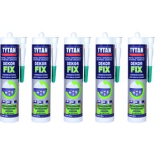 Tytan 5 Adet Tytan Dekor Fix Korniş Strafor Montaj Yapıştırıcısı Silikon 310 ml