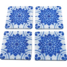 Bubigo Desenli Mermer Bardak Altlığı | MRBL-2020102 | 4’lü