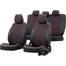 Otom Seat Altea Xl 2004-2015 Özel Üretim Koltuk Kılıfı Tokyo Design Deri Siyah - Kırmızı