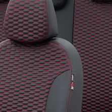 Otom Seat Altea Xl 2004-2015 Özel Üretim Koltuk Kılıfı Tokyo Design Deri Siyah - Kırmızı