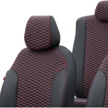 Otom Seat Altea Xl 2004-2015 Özel Üretim Koltuk Kılıfı Tokyo Design Deri Siyah - Kırmızı