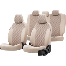 Otom Seat Alhambra 1996-2010 Özel Üretim Koltuk Kılıfı Tokyo Design Tay Tüyü Bej