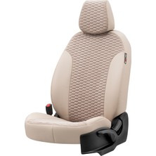 Otom Seat Alhambra 1996-2010 Özel Üretim Koltuk Kılıfı Tokyo Design Tay Tüyü Bej