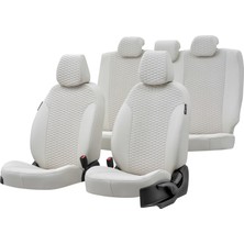 Otom Ssangyong Korando Sports 2012-2017 Özel Üretim Koltuk Kılıfı Tokyo Design Tay Tüyü Fildişi