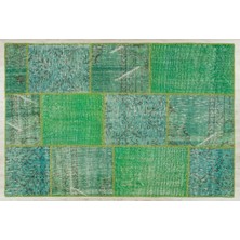 Sempati Halı Özel Patchwork El Dokuma Eskitme Halı 120 x 180 cm 5447