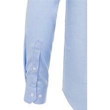R-Germen Erkek 2468589654141MAT Saten Slim Fit Gömlek