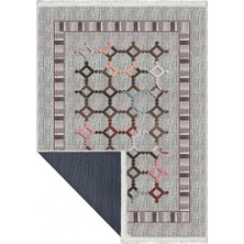 Bazaar Forum Makinede Yıkanabilen Leke Tutmaz Kolay Temizlenir Dokuma Taban Kumaş Üzerine Dijital Baskı Saçaklı Halı 80 x 200 cm