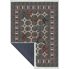 Bazaar Forum Makinede Yıkanabilen Leke Tutmaz Kolay Temizlenir Dokuma Taban Kumaş Üzerine Dijital Baskı Saçaklı Halı 80 x 200 cm