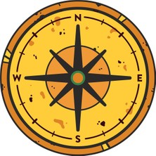 Sticker Atölyesi Outdoor Adventure Camping Pusula Sticker - 22098