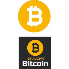 Sticker Atölyesi Bitcoin Sticker - 29048 (2 Adet)