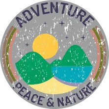 Sticker Atölyesi Outdoor Adventure Camping Peace Sticker - 22089