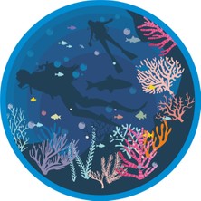 Sticker Atölyesi Scuba Diving - Dalış - Deniz - Balık Sticker - 24111
