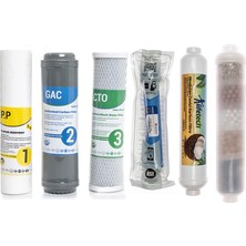 Sulook Su Arıtma Cihazı Çift Karbonlu Açık Kasa 6'lı Fi ltre Seti, 10 Aşama Lg Membranlı