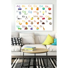 Postermanya Türkçe Alfabe Eğitim Kanvas Tablo 21 x 30 cm