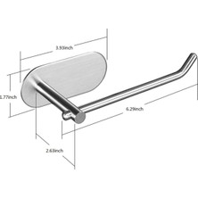 Zift Unique Paslanmaz Çelik Tuvalet Kağıtlığı / Yapışkanlı Sistem