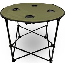 Hillbons Kamp Masası Katlanabilir Çantalı Haki Yeşili