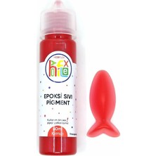 Hobiflex Epoksi Reçine Bazlı Sıvı Pigment Boya Transparan 60 ml Kırmızı
