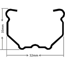 Butafix Metal Direk (Ara) 200CM Butafıx 52X35MM