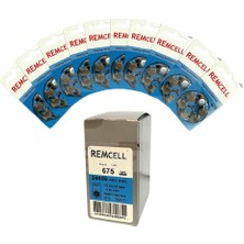 Remcell 675 Numara Işitme Cihaz Pili 6'lı Blister 10 Paket