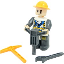 Öz Bayraktar Construction Işçi Figürü LEGO Seti